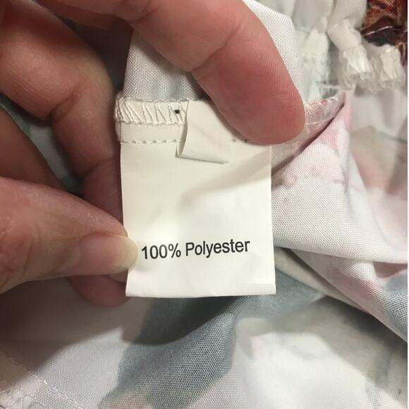 Floral Rose Silky Women Pants 1X - Picture 4 of 5